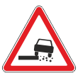 Дорожный знак 1.19 «Опасная обочина» (металл 0,8 мм, I типоразмер: сторона 700 мм, С/О пленка: тип Б высокоинтенсив.)